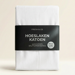 Splittopper Hoeslaken - Katoen - Wit