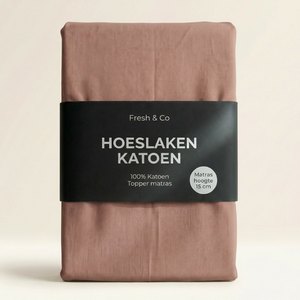 Topper Hoeslaken - Katoen - Terra