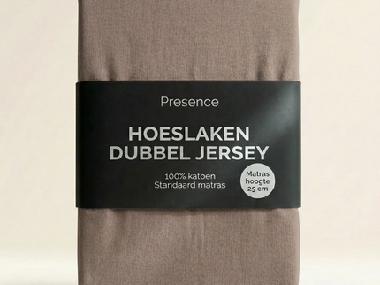 Hoeslaken - Katoen Dubbel Jersey - Taupe