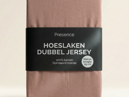 Hoeslaken - Katoen Dubbel Jersey - Terra