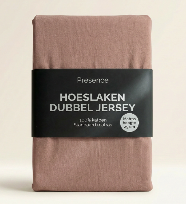 Hoeslaken - Katoen Dubbel Jersey - Terra