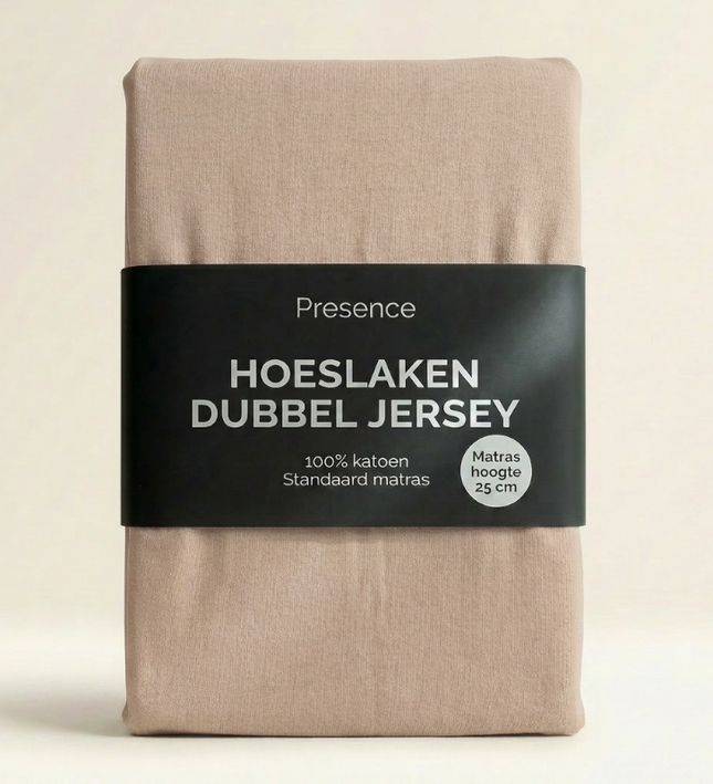 Hoeslaken - Katoen Dubbel Jersey - Crème