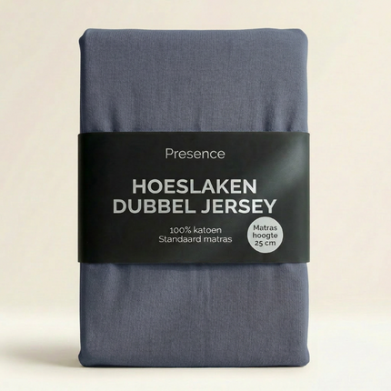 Hoeslaken - Katoen Dubbel Jersey - Navy