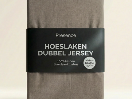 Hoeslaken - Katoen Dubbel Jersey - Truffel