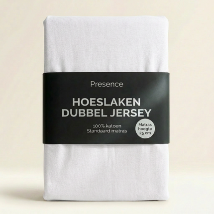 Hoeslaken - Katoen Dubbel Jersey - Wit