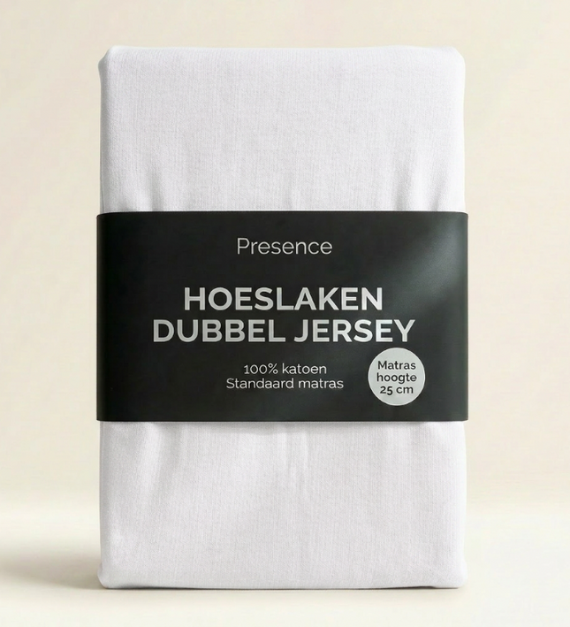 Hoeslaken - Katoen Dubbel Jersey - Wit