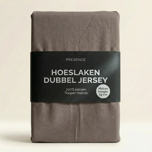 Topper Hoeslaken - Katoen Dubbel Jersey - Taupe
