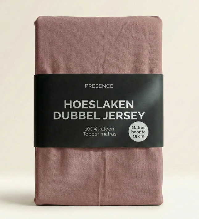Topper Hoeslaken - Katoen Dubbel Jersey - Terra