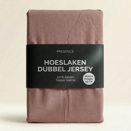 Topper Hoeslaken - Katoen Dubbel Jersey - Terra