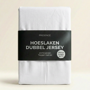 Topper Hoeslaken - Katoen Dubbel Jersey - Wit