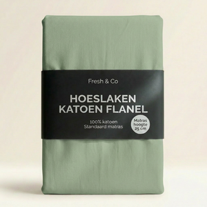 Hoeslaken - Katoen Flanel - Groen