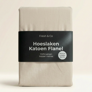 Topper Hoeslaken - Katoen Flanel - Crème