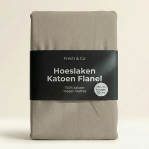 Topper Hoeslaken - Katoen Flanel - Truffel