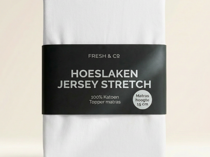 Topper Hoeslaken - Katoen Jersey Stretch - Wit