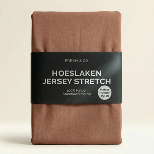 Hoeslaken - Katoen Jersey Stretch - Cognac