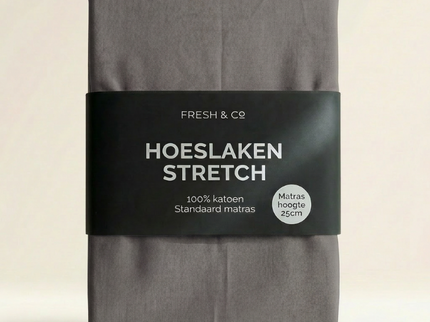 Hoeslaken - Katoen Jersey Stretch - Donkergrijs