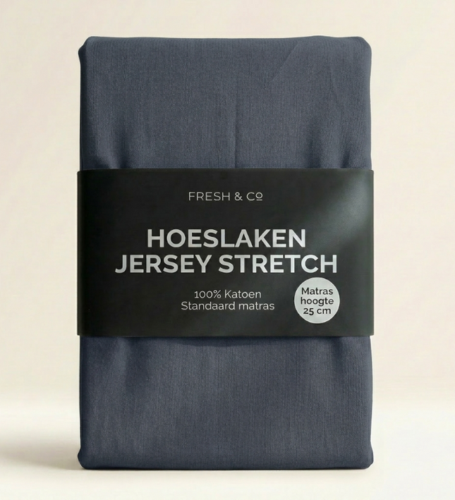 Hoeslaken - Katoen Jersey Stretch - Navy