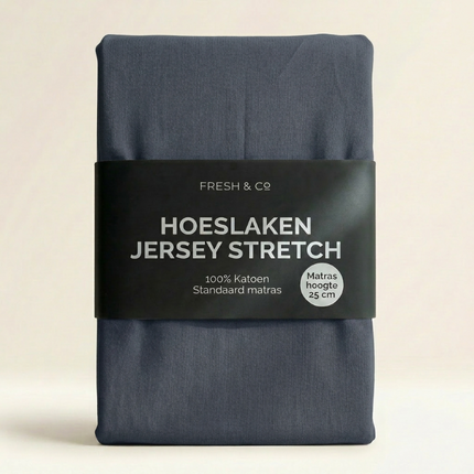 Hoeslaken - Katoen Jersey Stretch - Navy