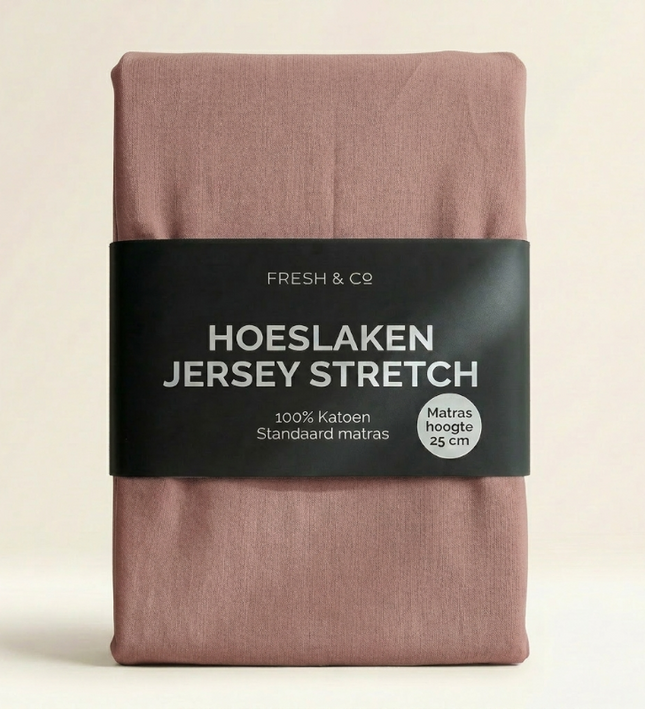 Hoeslaken - Katoen Jersey Stretch - Terra