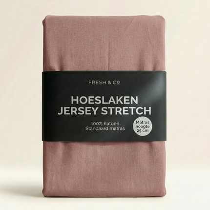 Hoeslaken - Katoen Jersey Stretch - Terra