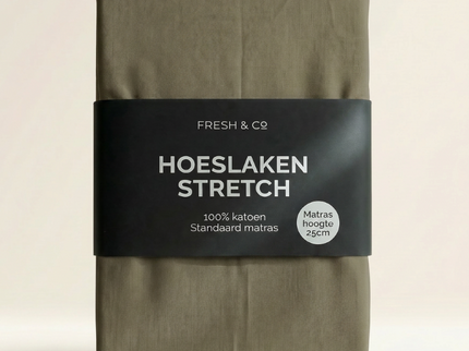 Hoeslaken - Katoen Jersey Stretch - Truffel