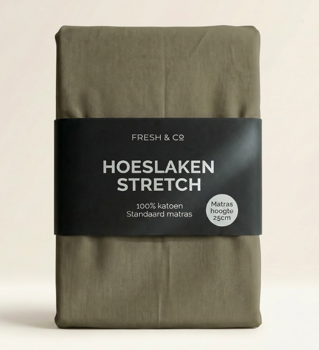 Hoeslaken - Katoen Jersey Stretch - Truffel