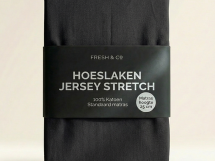 Hoeslaken - Katoen Jersey Stretch - Zwart