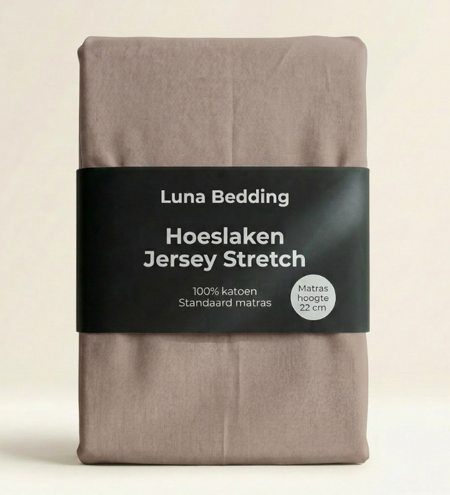 Hoeslaken - Jersey Stretch - Taupe