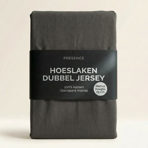 Hoeslaken - Katoen Dubbel Jersey - Antraciet