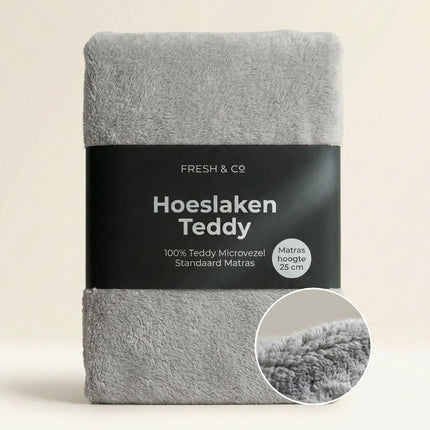 Hoeslaken Teddy - Lichtgrijs