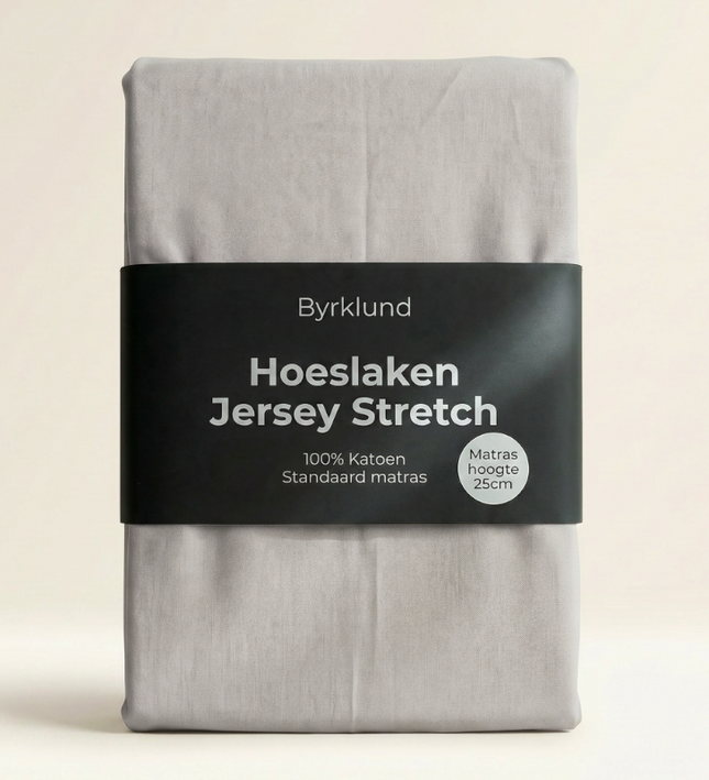 Hoeslaken Katoen - Jersey Stretch - Off White