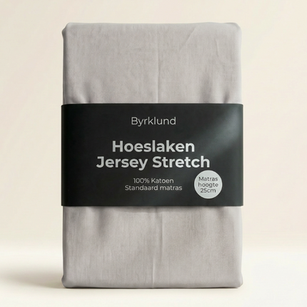 Hoeslaken Katoen - Jersey Stretch - Off White