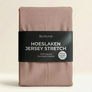 Hoeslaken Katoen - Jersey Stretch - Oud Roze