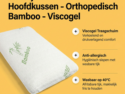 Hoofdkussen - Orthopedisch Bamboo - Viscogel