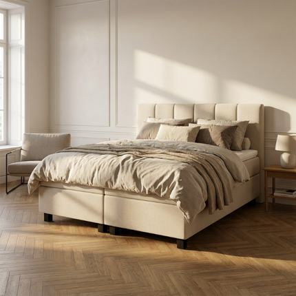 Boxspring Hotel Luxury - Wide - Beige