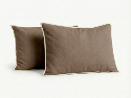 2-PACK: Kussenslopen Luxury Velvet - Taupe