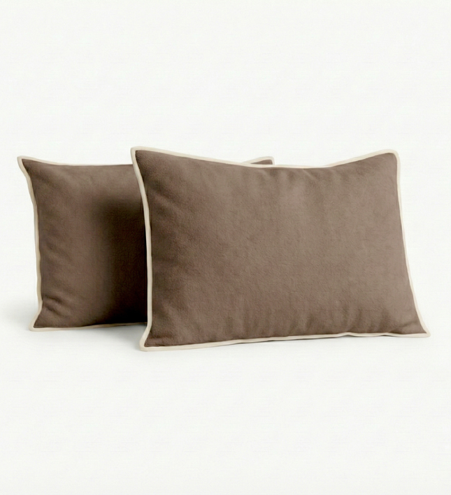 2-PACK: Kussenslopen Luxury Velvet - Taupe