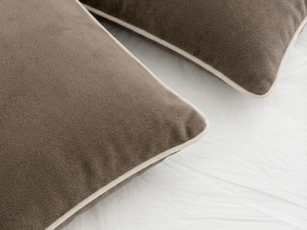 2-PACK: Kussenslopen Luxury Velvet - Taupe