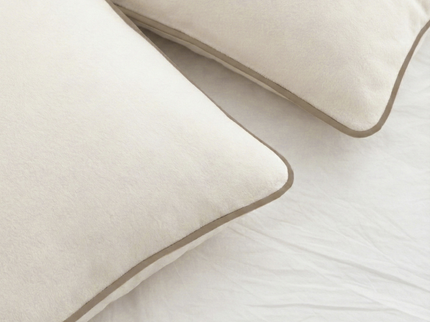 2-PACK: Kussenslopen Luxury Velvet - Crème