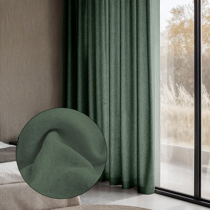 Gordijnen met Linnen Look - Ringen - Groen