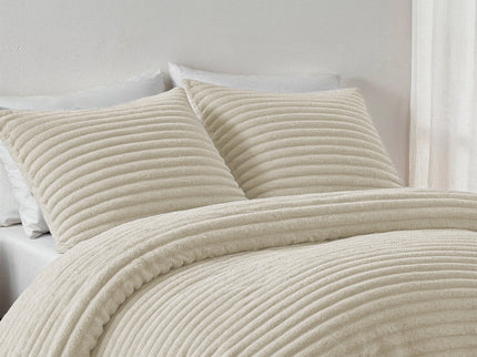 Dekbedovertrek Teddy Rib - Creme/Off White