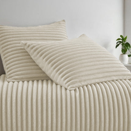 Dekbedovertrek Summer Teddy Rib - Creme/Off White