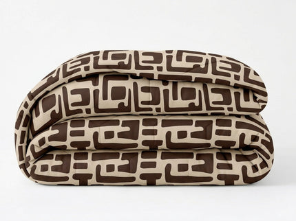 Easy Dekbed Zonder Overtrek - Abstract - Bruin