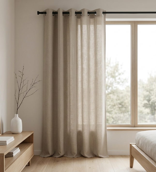 Gordijnen In Between - Ringen - Beige