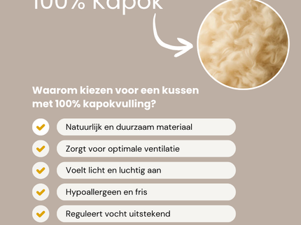 Hoofdkussen - 100% Kapok