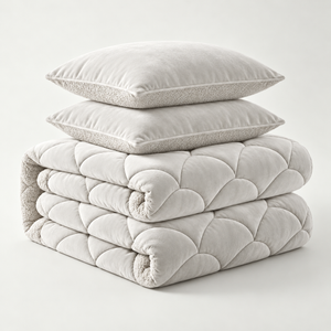 Lazy Dekbed Zonder Overtrek Teddy en Velvet - Beige