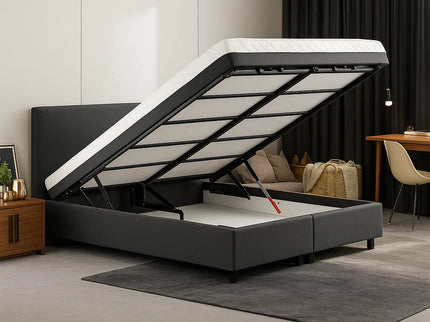 Boxspring Julia met opbergruimte - Zwart