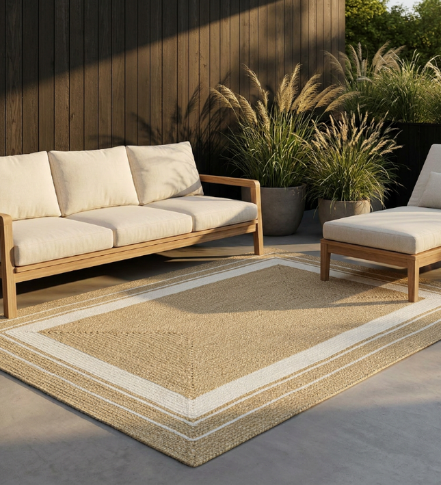 Jute Buitenkleed Braids - Beige