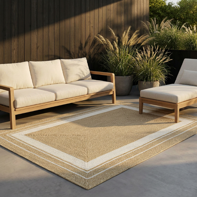 Jute Buitenkleed Braids - Beige