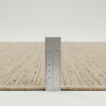 Jute Wol Katoen Vloerkleed  - Beige
